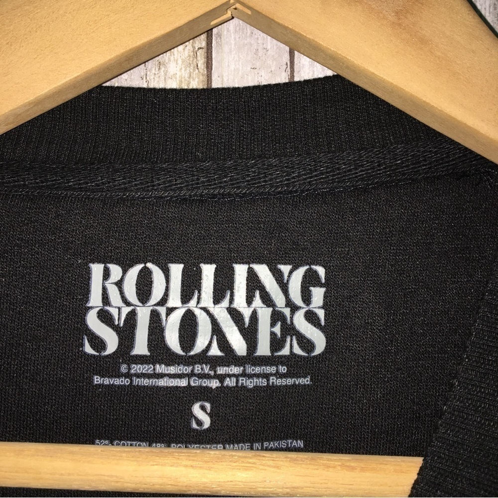 NWT Rolling Stones Black Spiked Tongue Sweatshirt Women’s Small - Picture 3 of 5